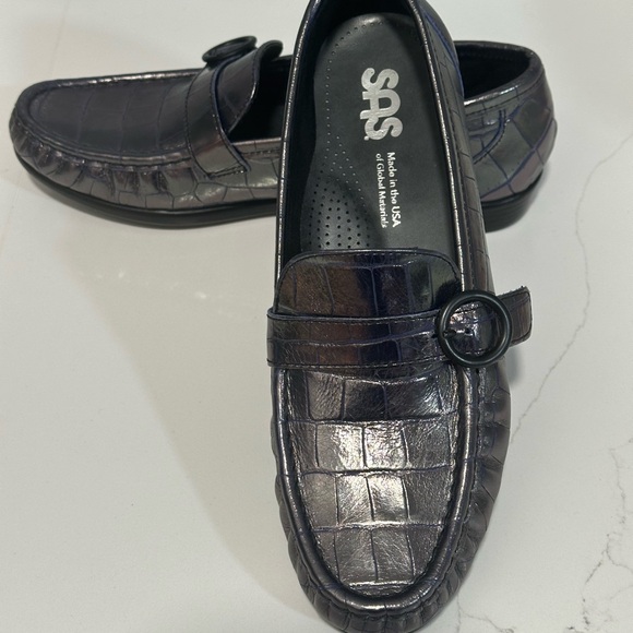 SAS Lara Slip On Loafer Moccasin Size 8M Orion Blue Genuine Leather Upper Shoes main image 12